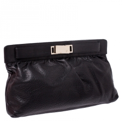 Pre Owned Giuseppe Zanotti Black Leather Clutch