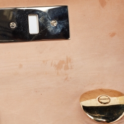 Pre Owned Giuseppe Zanotti White Textured Leather Multiple Chain Bag