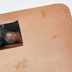 Pre Owned Giuseppe Zanotti White Textured Leather Multiple Chain Bag