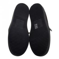 Pre Owned Giuseppe Zanotti Black Stud Embellished Suede Eve Slip On Sneakers Size 40