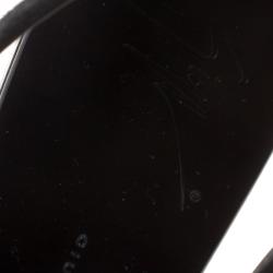 Pre Owned Giuseppe Zanotti Black Suede Swirl Flat Sandals Size 36.5