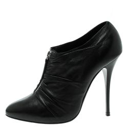 Pre Owned حذاء بوت كاحل جوسيبي زانوتي  جلد أسود مقاس 38.5