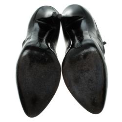 Pre Owned حذاء بوت كاحل جوسيبي زانوتي  جلد أسود مقاس 38.5