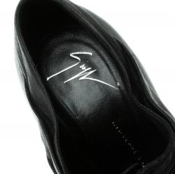 Pre Owned حذاء بوت كاحل جوسيبي زانوتي  جلد أسود مقاس 38.5