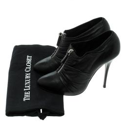 Pre Owned حذاء بوت كاحل جوسيبي زانوتي  جلد أسود مقاس 38.5