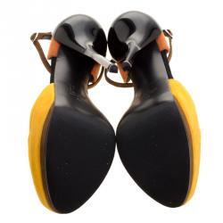 Pre Owned حذاء كعب عالي جوسيبي زانوتي سويدي متعدد الألوان نعل سميك مقاس 38