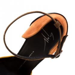 Pre Owned حذاء كعب عالي جوسيبي زانوتي سويدي متعدد الألوان نعل سميك مقاس 38