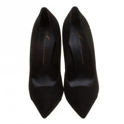 Pre Owned Giuseppe Zanotti Black Suede Pointed Toe Pumps Size 39