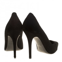 Pre Owned Giuseppe Zanotti Black Suede Pointed Toe Pumps Size 39