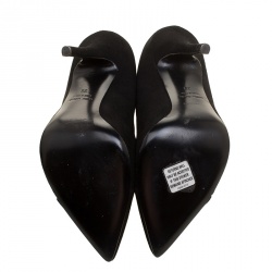 Pre Owned Giuseppe Zanotti Black Suede Pointed Toe Pumps Size 39