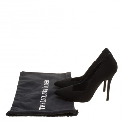 Pre Owned Giuseppe Zanotti Black Suede Pointed Toe Pumps Size 39