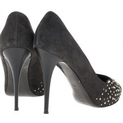 مملوكة مسبقًا Giuseppe Zanotti Black Suede Studded Pumps Size 39.5