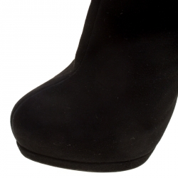 Pre Owned Giuseppe Zanotti Black Suede Knee Boots Size 39