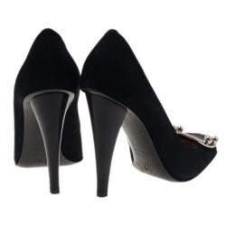 Pre Owned Giuseppe Zanotti Black Suede Pumps Size 37.5