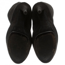 مملوكة مسبقًا Giuseppe Zanotti Black Suede Knee Length Platform Boots Size 39