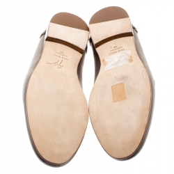 Pre Owned Giuseppe Zanotti Beige Satin Letizia Crystal Embellished Loafers Size 36