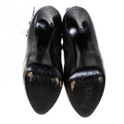 Pre Owned حذاء بوت كاحل جوسيبي زانوتي سيور نعل سميك جل دأسود مقاس 38.5