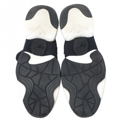 Pre Owned Giuseppe Zanotti Black Stretch Fabric High Top Sneakers Size 40