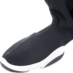 Pre Owned Giuseppe Zanotti Black Stretch Fabric High Top Sneakers Size 40