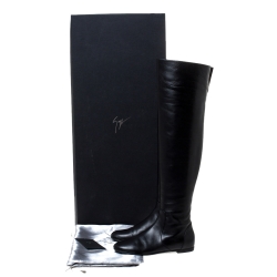 Pre Owned Giuseppe Zanotti Black Leather Over The Knee Boots Size 36