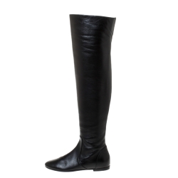 Pre Owned Giuseppe Zanotti Black Leather Over The Knee Boots Size 36