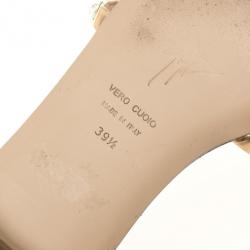 Pre Owned Giuseppe Zanotti Embellished Toe Ring Flat Sandals Size 39.5