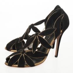 Pre Owned Giuseppe Zanotti Vionnet Black Suede Pumps Size 38.5