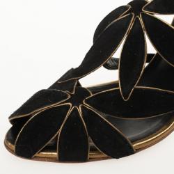 Pre Owned Giuseppe Zanotti Vionnet Black Suede Pumps Size 38.5