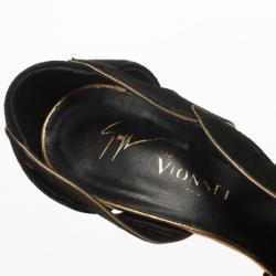 Pre Owned Giuseppe Zanotti Vionnet Black Suede Pumps Size 38.5