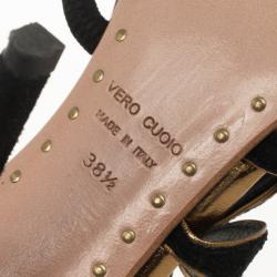 Pre Owned Giuseppe Zanotti Vionnet Black Suede Pumps Size 38.5