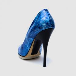 Pre Owned Giuseppe Zanotti Blue Open Toe Pumps Size 36