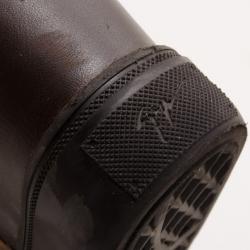 Pre Owned Giuseppe Zanotti Tan Suede Wedge Zip Sneakers Size 39