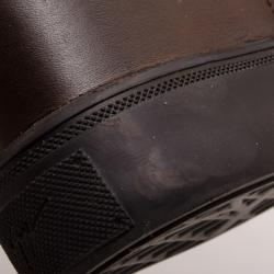 Pre Owned Giuseppe Zanotti Tan Suede Wedge Zip Sneakers Size 39