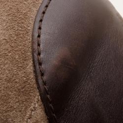 Pre Owned Giuseppe Zanotti Tan Suede Wedge Zip Sneakers Size 39