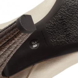 Pre Owned Giuseppe Zanotti Gold Metallic Leather Over the Knee Boots Size 39