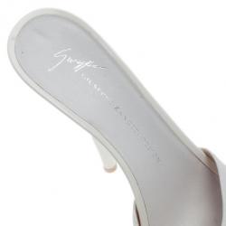 Pre Owned Giuseppe Zanotti White Leather Mules Size 36