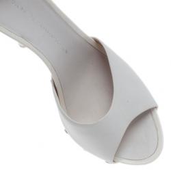 Pre Owned Giuseppe Zanotti White Leather Mules Size 36