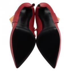 Giuseppe Zanotti Red Leather Pyramid Stud Platform Ankle Boots Size 40
