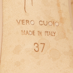 Pre Owned Giuseppe Zanotti Beige Patent Cruel Sandals Size 37