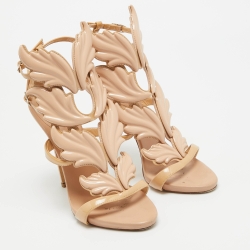 Pre Owned Giuseppe Zanotti Beige Patent Cruel Sandals Size 37