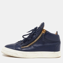 Blue Leather Frankie Sneakers