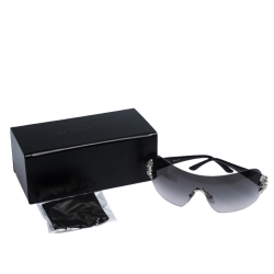 Pre Owned Givenchy Black Gradient SGV 436S Shield Sunglasses