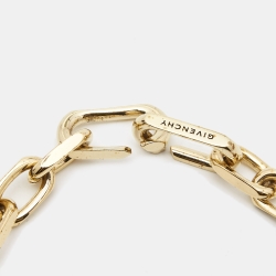 Givenchy Pad Lock Gold Tone Necklace