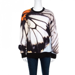 Givenchy Multicolor Butterfly Wing Print Cotton Terry Sweatshirt M
