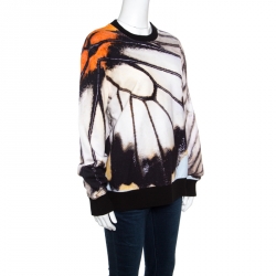 Givenchy Multicolor Butterfly Wing Print Cotton Terry Sweatshirt M