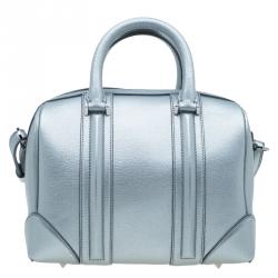 Givenchy Silver Leather Mini Lucrezia Duffel Bag
