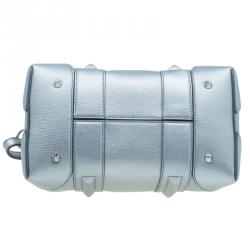 Givenchy Silver Leather Mini Lucrezia Duffel Bag