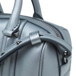 Givenchy Silver Leather Mini Lucrezia Duffel Bag