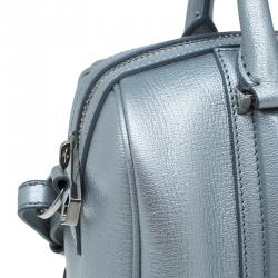 Givenchy Silver Leather Mini Lucrezia Duffel Bag