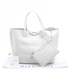 Pre Owned حقيبة يد جيفنشي شوبينغ أنتيغونا كبيرة جلد بيج فاتحة